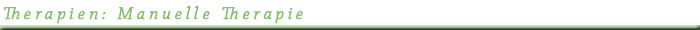 Therapien: Manuelle Therapie